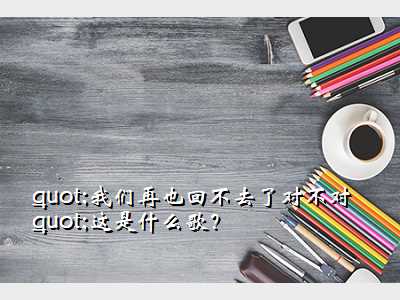 "我们再也回不去了对不对"这是什么歌?